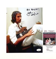 John McVie of Fleetwood Mac Rare Signed 8x10 Photo Backstage Shot JSA Certified picture