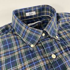NWT Peter Millar Button Down Up Shirt Adult Large Green Blue Tan Plaid Men’s picture