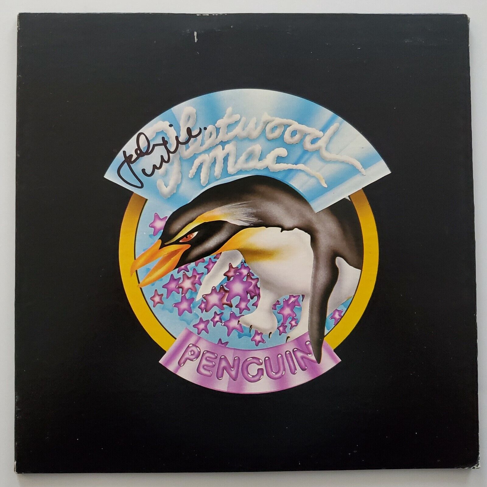 John McVie Signed Fleetwood Mac Penguin Vinyl Record LP Album LEGEND RAD