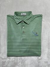 Peter Millar Summer Comfort Short Sleeve Golf Polo Green Stripe Mens Size XL EUC picture
