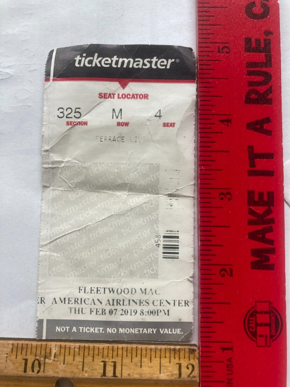Fleetwood Mac 02/07/2019 American Airlines Center Dallas Texas Rare Ticket stub