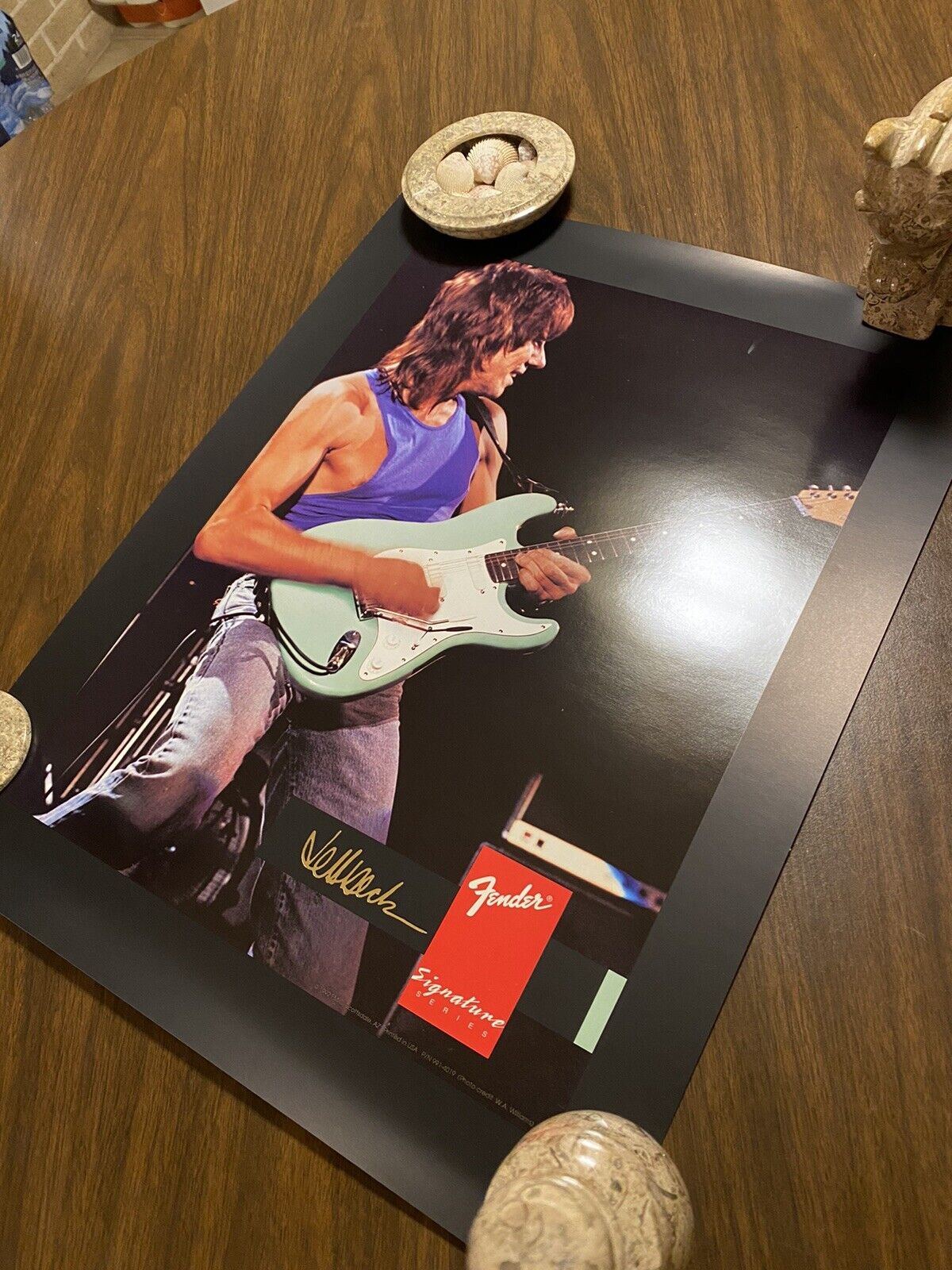 Fender Signature Series Stratocaster Jeff Beck 1992  Poster W A Williams  MINT