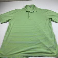 Peter Millar Summer Comfort Polo Shirt Golf Striped Print Size Xl Green & Blue picture