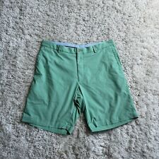 Peter Millar Crown Sport Shorts Mens 36 Green Solid Performance Stretch Golf picture