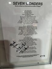 Stevie Nicks Signed Seven Wonders Lyrics PSA / DNA American Horror Story picture