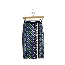 PETER PILOTTO Pencil Skirt US 2 UK 6 Blue Green Abstract Geometric Print Women’s picture