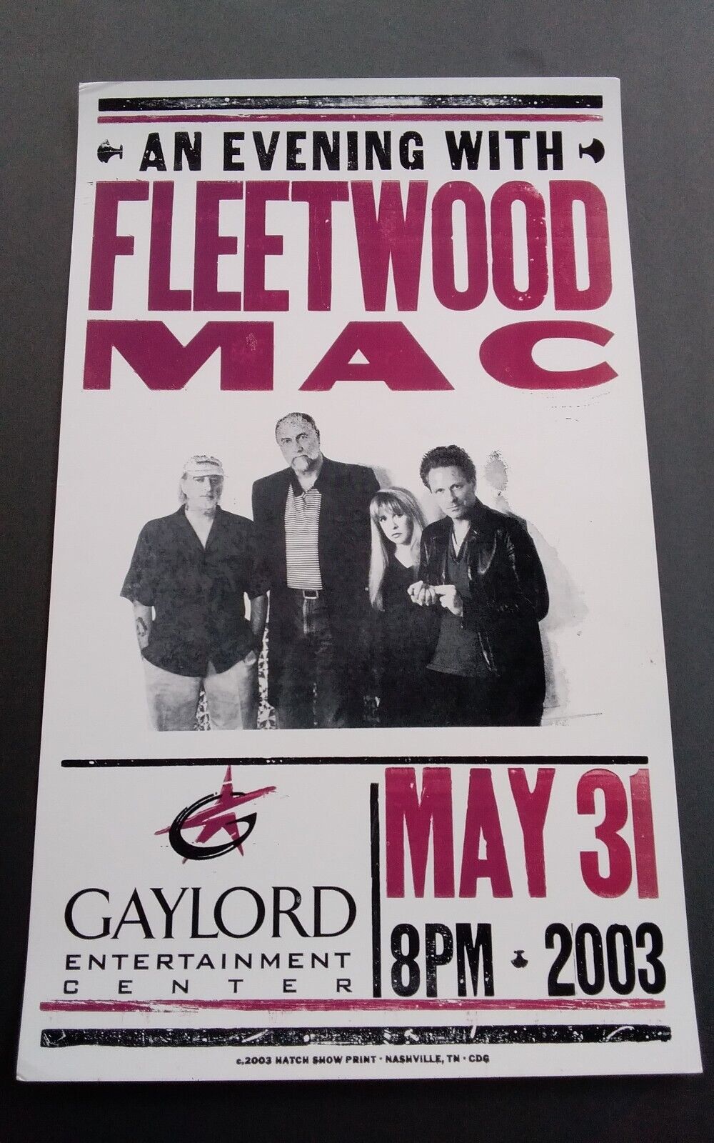 Fleetwood Mac STEVIE NICKS Hatch Show Print Nashville 2003 RARE Concert Poster