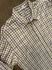 Peter Millar Mens XL Long Sleeve Purple/green Shirt 100% Cotton ~ EXCELLENT picture