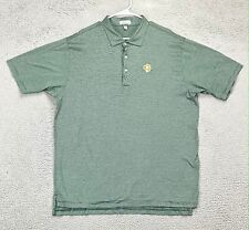 Peter Millar Shirt Mens 2XL Green Striped Clover Notre Fighting Irish Polo Rugby picture