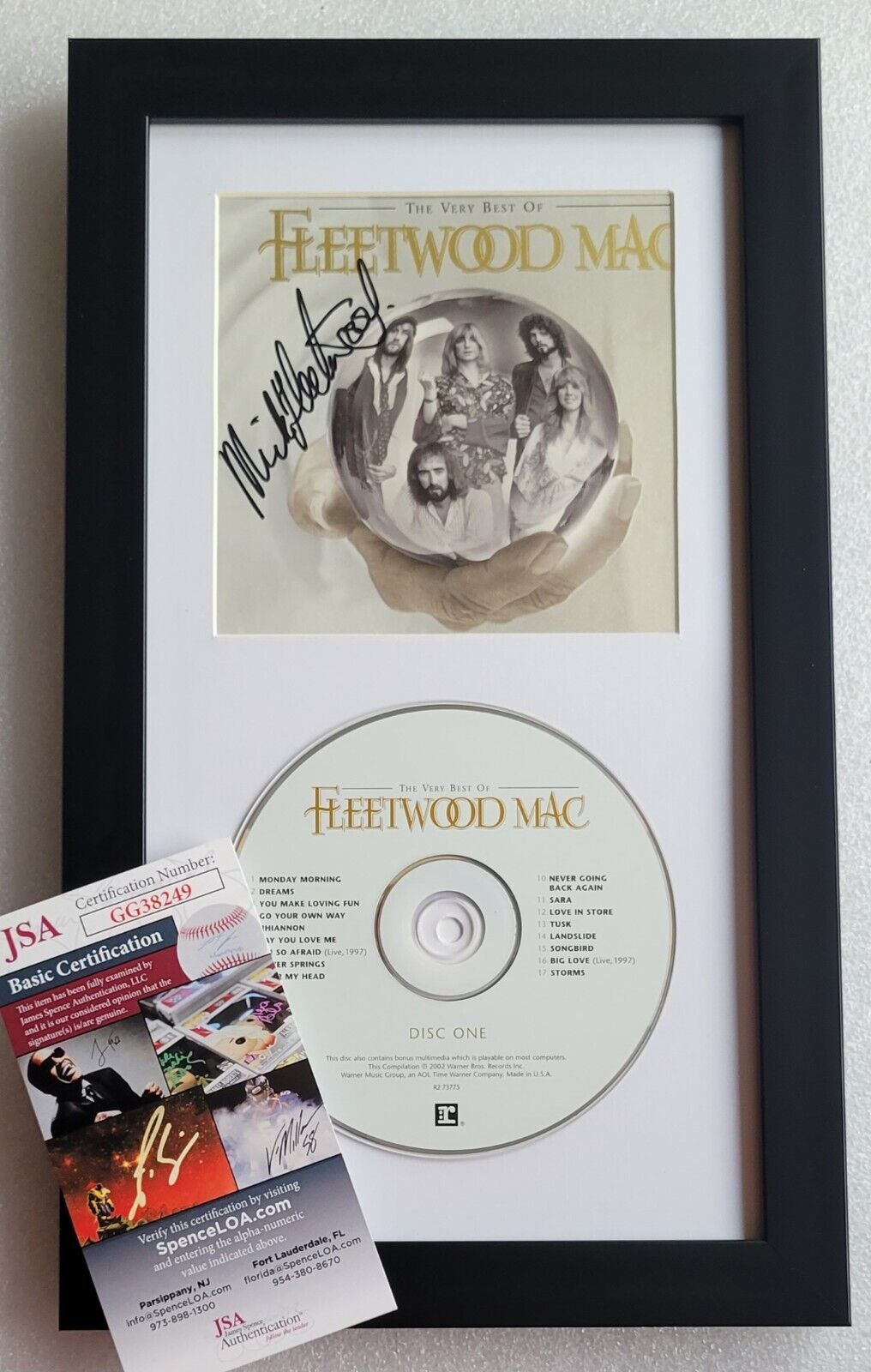 MICK FLEETWOOD CD DISPLAY JSA CERTIFIED COA MAC SIGNED MUSIC SINGER AUTOGRAPHED