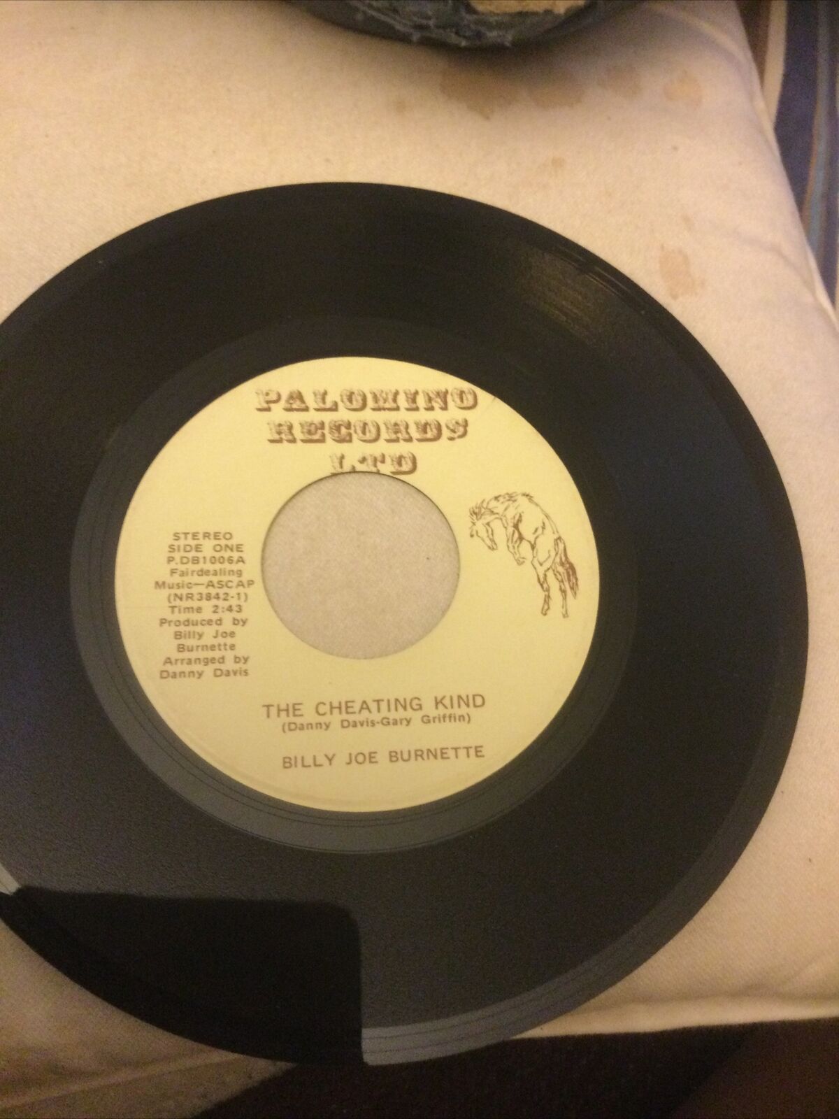 Billy Joe Burnette - Standing In The Shadows/The Cheating Kind 45 Palomino Recor