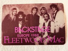 Fleetwood Mac Authentic Satin Backstage Pass - Europe 1988 Tour  Christine McVie picture