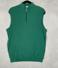 Peter Millar Vest Men's Size XXL Green 1/4 Zip Pull Over Pima Cotton Golf Golfer picture