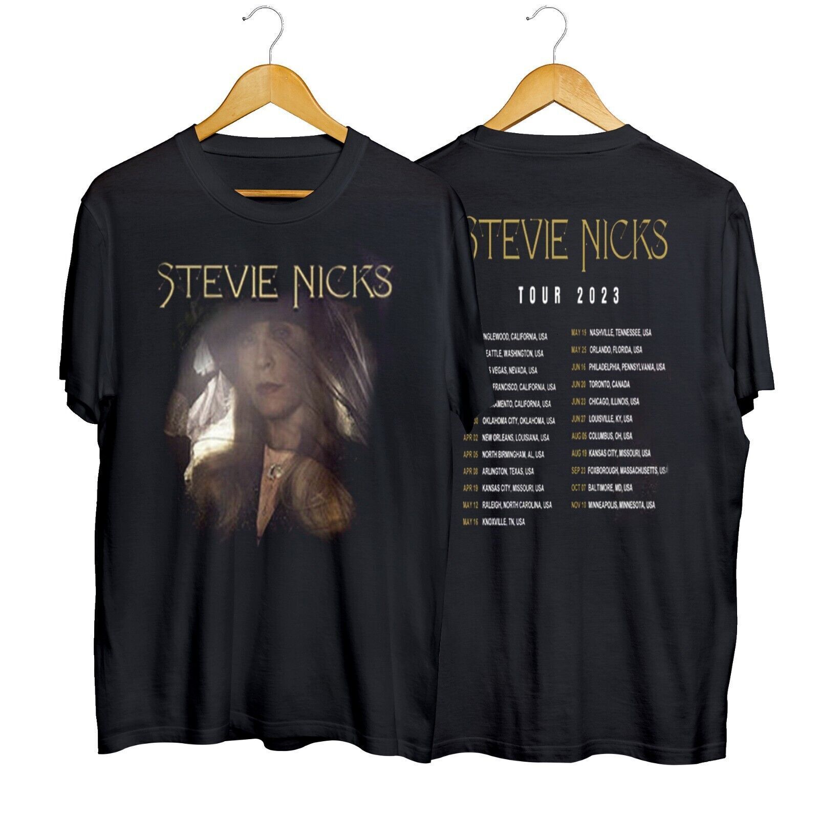 Stevie Nicks Tour 2023 Fleetwood Mac Band Tour Unisex T-shirt Shor Sleeve S-4XL