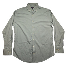 Peter Millar Summer Comfort Men's Shirt Medium Green Check Nylon Blend picture