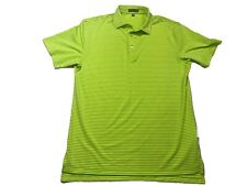 Peter Millar Summer Comfort Polo Golf Shirt Mens M Short Sleeve Green Yellow picture
