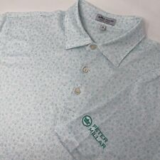 Peter Millar Summer Comfort Men's Med Tour Logo Sports Printed Short Sleeve Polo picture