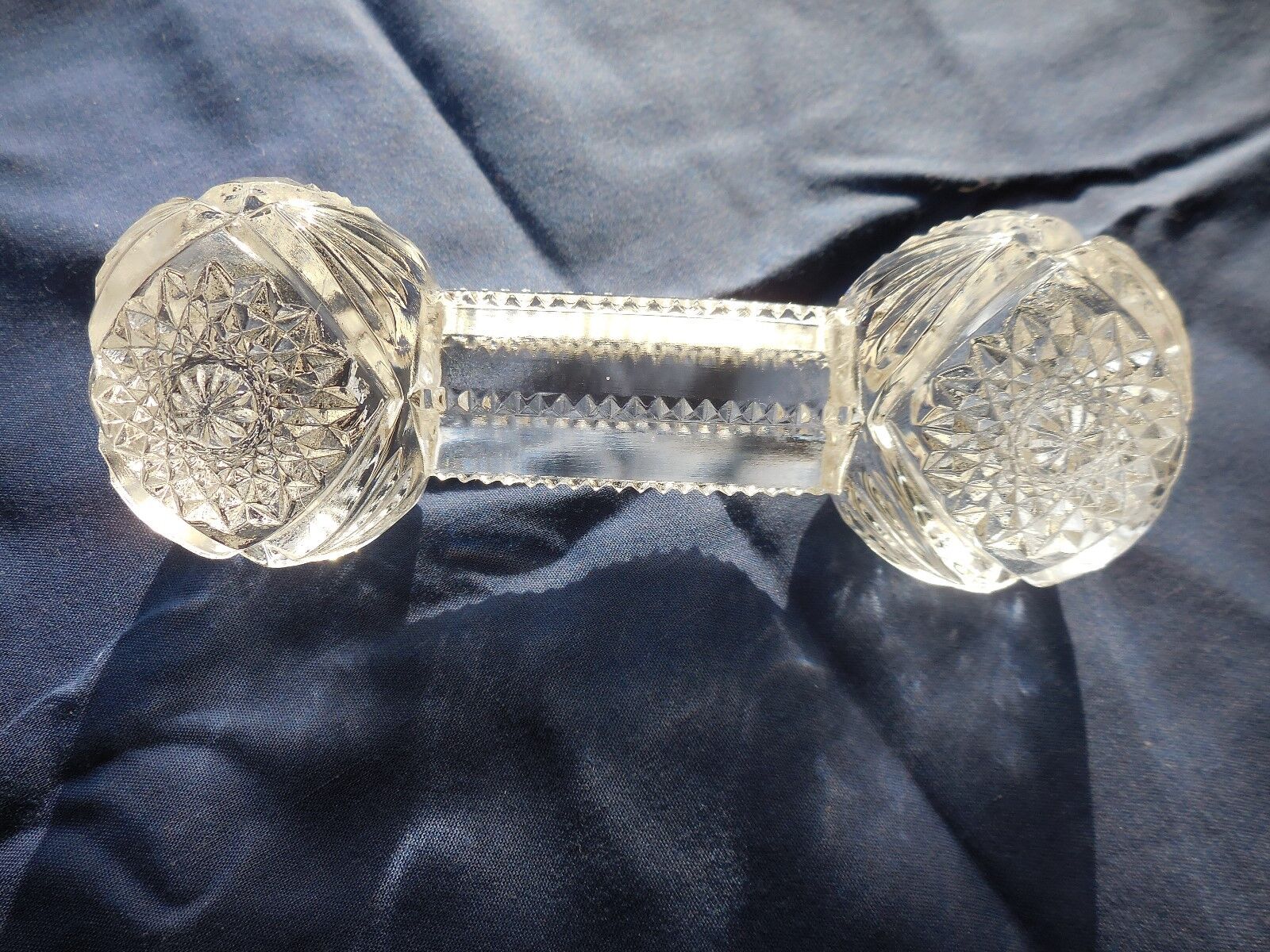 Vintage Cut Crystal Baby Rattle Kniife Rest Paper Weight