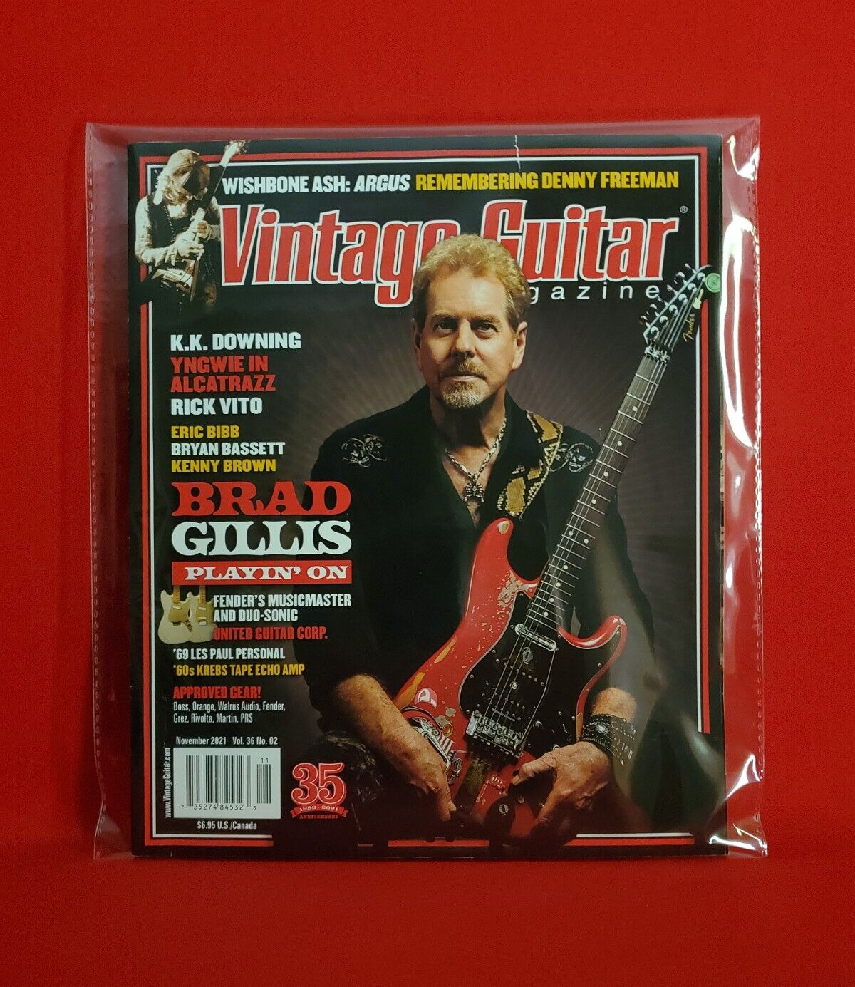 Vintage Guitar Magazine November 2021 Brad Gillis, K.K.Downing, Rick Vito