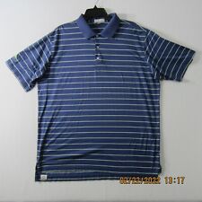 Peter Millar Polo Shirt Mens Extra Large Blue Green Striped Short Sleeve Casual  picture