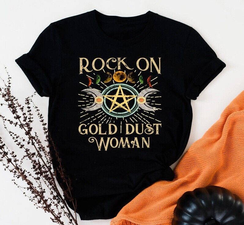 Rock On Gold Dust Woman Stevie Nicks Fleetwood Mac Vintage Style Music T-Shirt