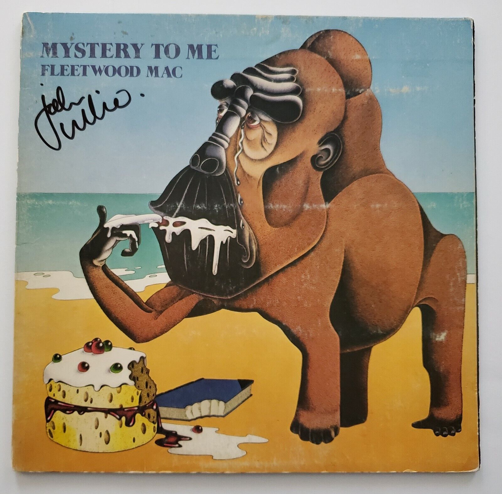 John McVie Signed Fleetwood Mac Mystery To Me Vinyl Record LP Album LEGEND RAD