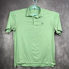 Peter Millar Summer Comfort Golf Polo Shirt Mens XL Green Striped Logo Summer picture