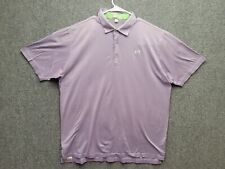 Peter Millar Polo Shirt Mens XL Purple Green Striped Short Sleeve Casual  picture