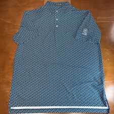 Peter Millar Shirt Mens XL Blue Green Summer Comfort Short Sleeve Polo Rain Drop picture
