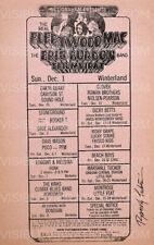 Fleetwood Mac Concert Menu Handbill Randy Tuten Signed 1974 picture