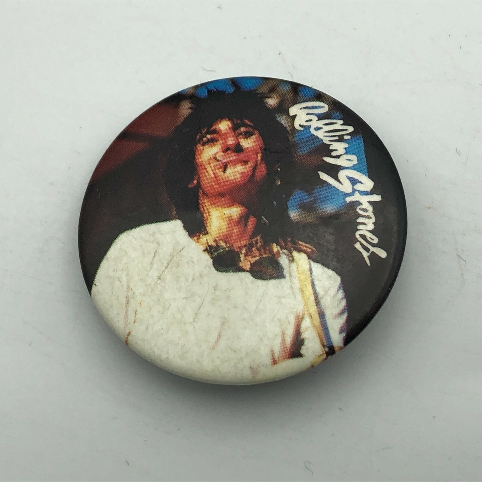 1983 Vintage Rolling Stones Ronnie Wood Button Pin Pinback K7 1983 Vintage Rolling Stones Ronnie Wood Button Pin Pinback K7