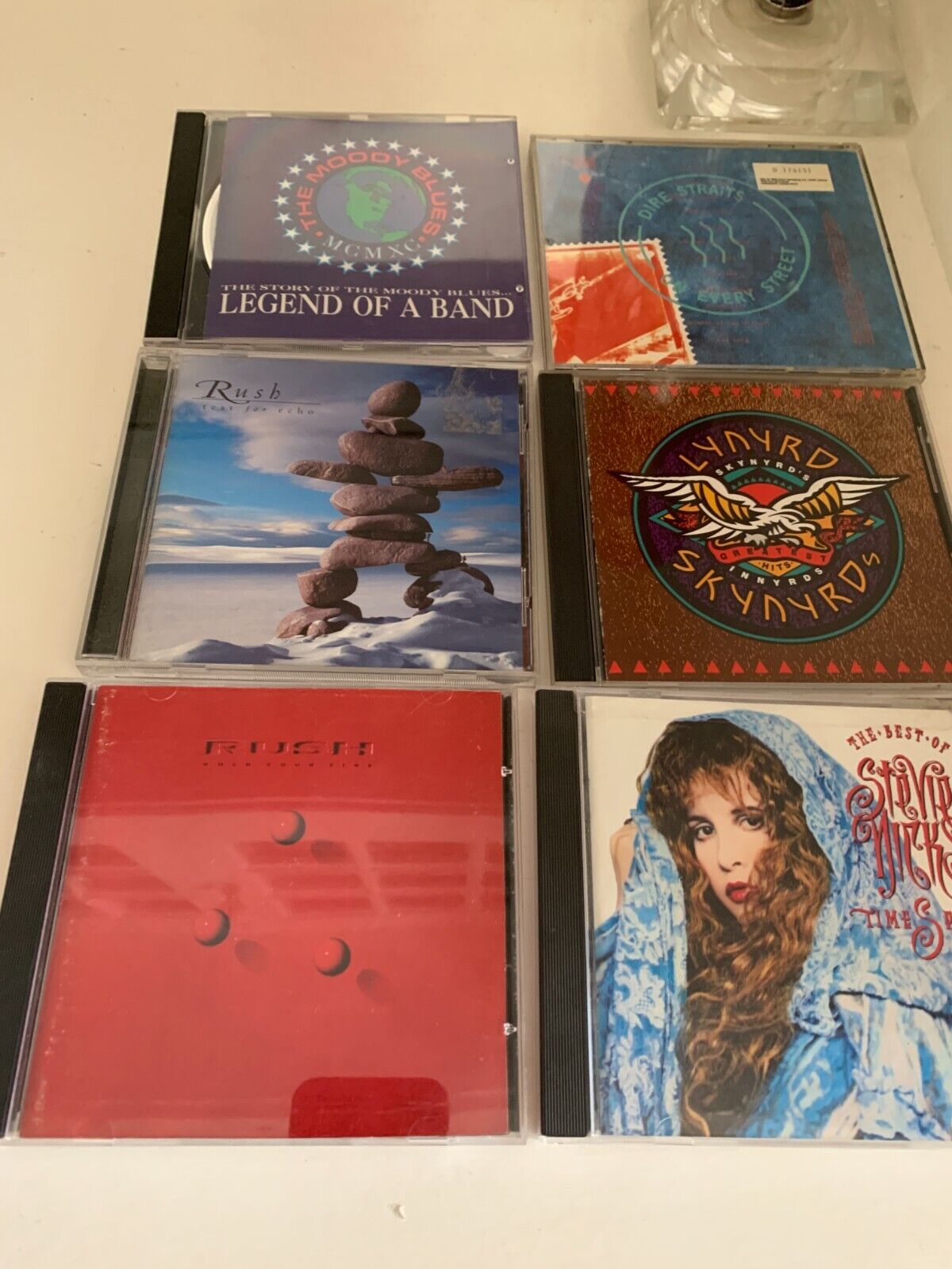 6 CD Lot Stevie Nicks, Rush x2, The Moody Blues, Lynyrd Skynyrd, Dire Straits
