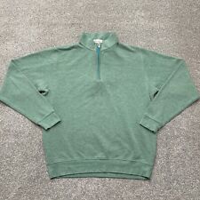 Peter Millar Sweater Adult Medium Green 1/4 Zip Pullover Sweatshirt Golf Mens * picture