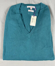Peter Millar Sweater Womens 100% Wool V-Neck Large Green FER NWT MSRP $192 picture