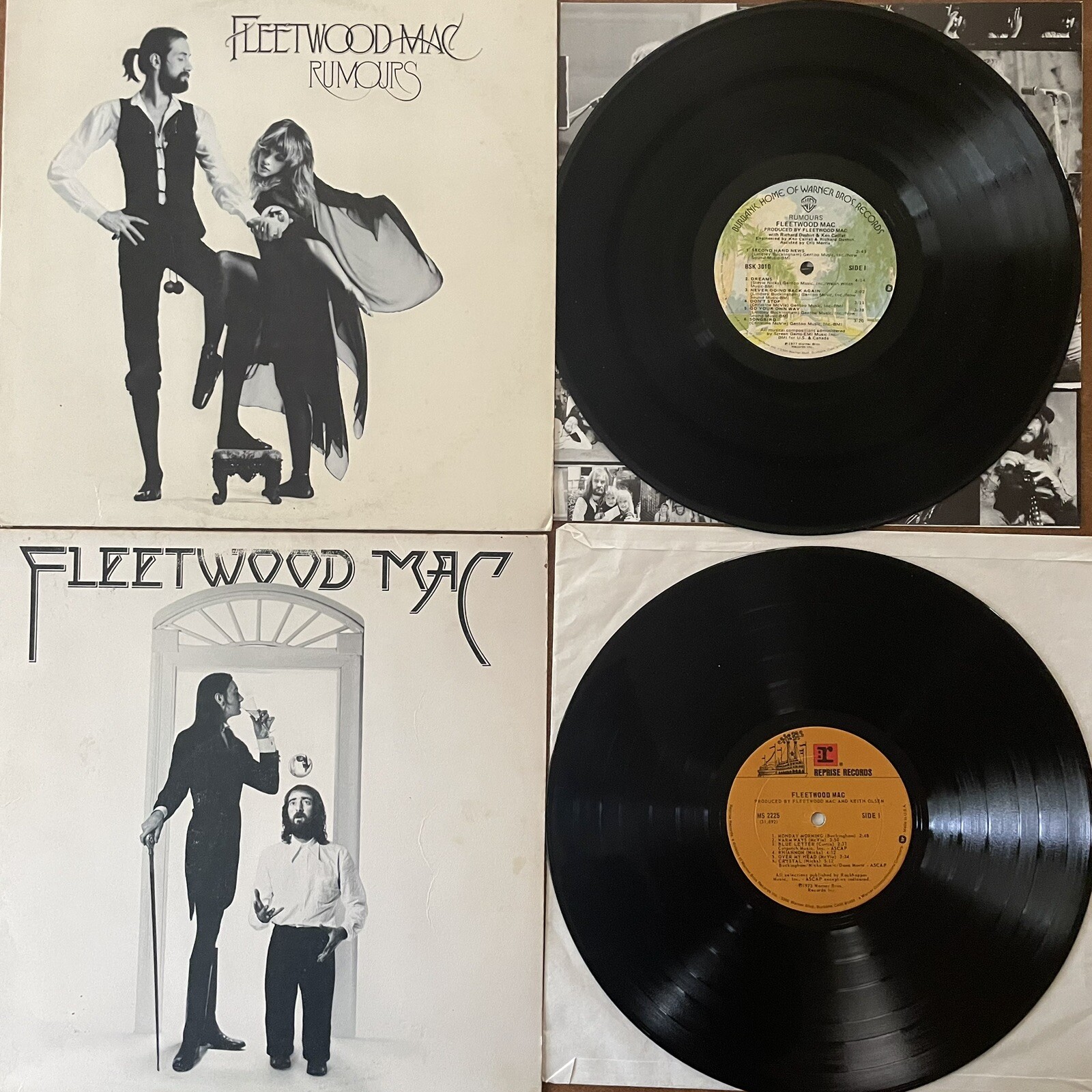 Fleetwood Mac LP Lot of 2 Albums: Rumours & Self Titled: Both VG+ & Textetered Fleetwood Mac LP Lot of 2 Albums: Rumours & Self Titled: Both VG+ & Textetered