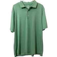 Peter Millar Size L Seaside Wash Polo In Blue On Green Stripe picture