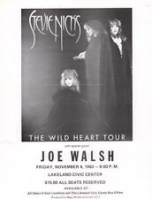STEVIE NICKS / JOE WALSH 1983 TOUR LAKELAND, FLA.  POSTER / 1st PRINTING / NMT picture