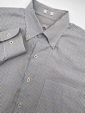 Peter Millar Blue/Green Shirt Mens L Plaid 100% Cotton Long Sleeve Button Down picture