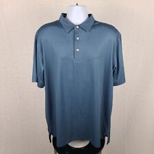 Peter Millar Summer Comfort Polo Shirt Mens Size XL Teal Blue Green Check picture