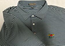 Peter Millar Summer Comfort Golf Polo Shirt Men's XL Green Striped BALTUSROL picture