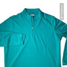 Peter Millar Zip Pullover Sweater Mens 2XL long sleeve Green XXL New picture