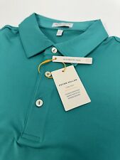 NWT Peter Millar Solid Jersey Performance Golf Polo Shirt BLLRD Green LARGE picture