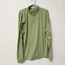 Peter Millar Sweater Men's 1/4 Zip Pullover Golf Cotton Blend Size XXL Green picture