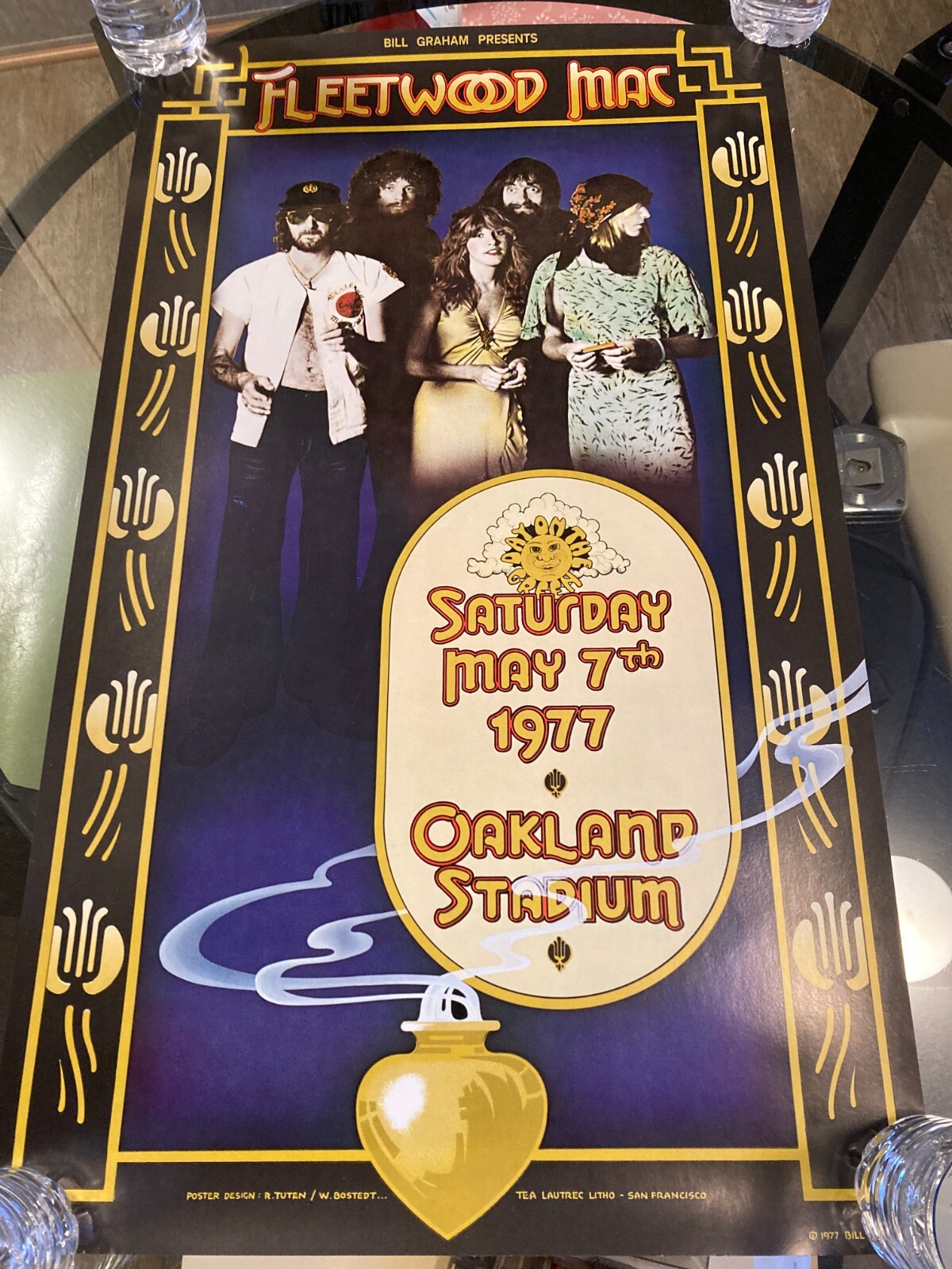 1977 ORIGINAL 1ST PRINT FLEETWOOD MAC DAY ON THE GREEN POSTER MINT for