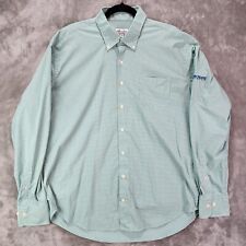 Peter Millar Shirt Mens Extra Large Green Gingham Summer Comfort Button Down picture