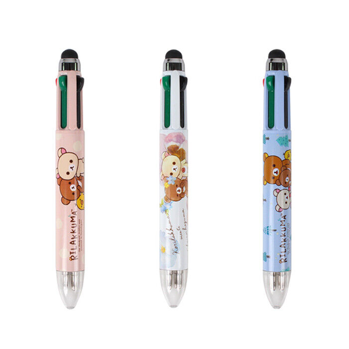 1pcs Rilakkuma 4colors in a Ball Point Pen Smart touch Topper school Stationery