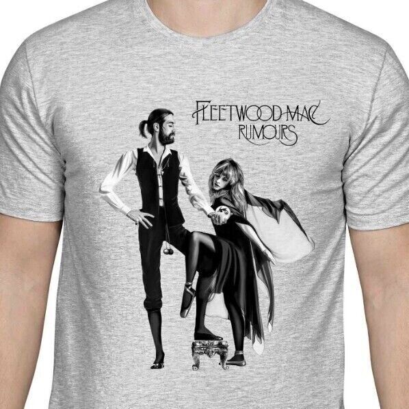 Mick Fleetwood Mac Rumours Stevie Nicks Shirts Men's Gray Sizes S-3XL