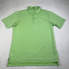 Peter Millar Summer Comfort Mens Large Green Striped Golf Stretch Performance picture