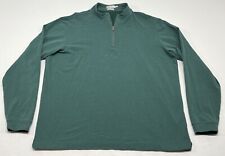 Peter Millar Pullover Sweater Mountainside Collection 1/4 Zip Green Men's XL picture