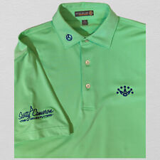 Peter Millar Scotty Cameron Men Small Summer Comfort Golf Polo Lime Green picture
